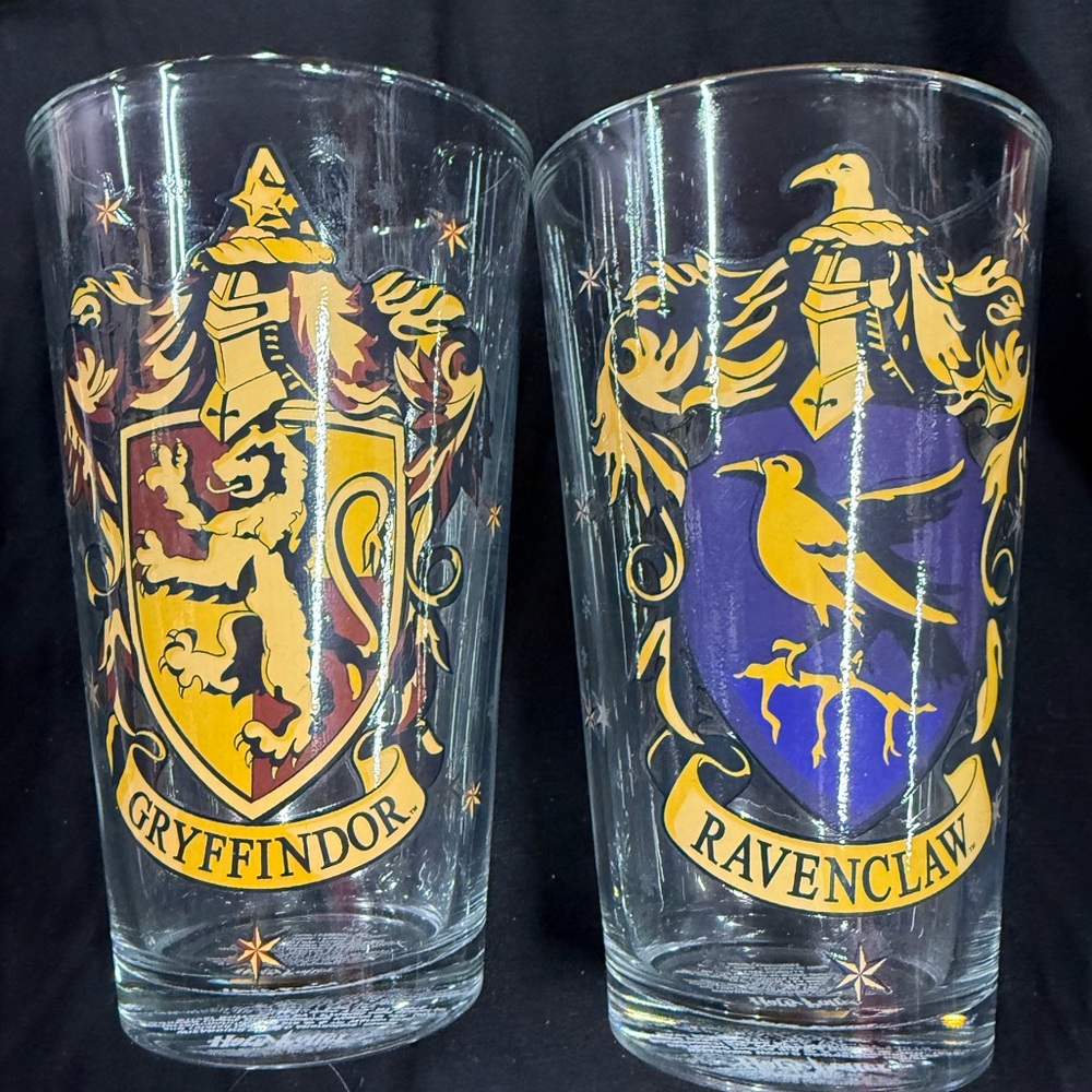 Gryffindor and Ravenclaw Crest Glass Set 6oz